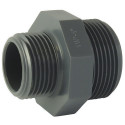 Reduced Male-Male PVC-U Screw-On Nipple PN16: Threaded Adapter
