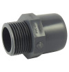 Male/female or male/male mixed PVC adapter to screw and stick