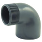 Curva 90° mista a avvitare e incollare femmina/maschio in PVC Curva 90° mista a avvitare e incollare femmina/maschio in PVC