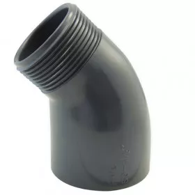 45 ° female male / male PVC joint and screw bend