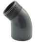 Codo mezclado a tornillo y palo 45 hembra / macho PVC