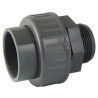 Racor Unión 3 piezas Hembra/Macho en PVC — Ø A: 20mm | Ø B: 1/2''