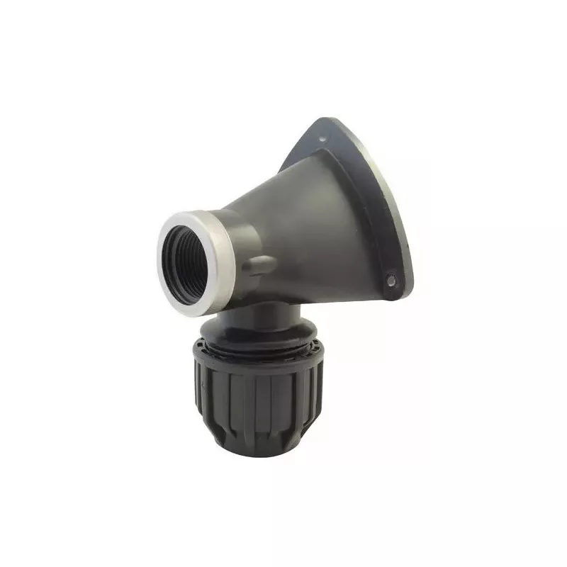 90 ° female angled compression adapter with wall lamp