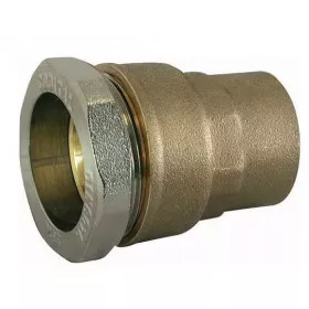 Racor de compresión de latón recto hembra para tubo PE a dimensiones de tubo de acero