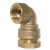 Brass compression elbow with threaded female tip