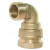 Brass compression elbow with threaded male tip