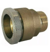 Male straight brass compression connection for PE tube to the dimensions of steel tubes