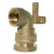 Brass compression wall connection with threaded female tip