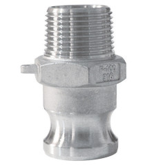 conector camlock macho - macho roscado de aluminio final - Tipo F