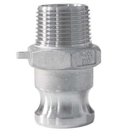 conector camlock macho - macho roscado de aluminio final - Tipo F