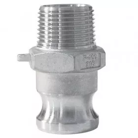Male camlock coupling - male stainless steel threaded end - Type F