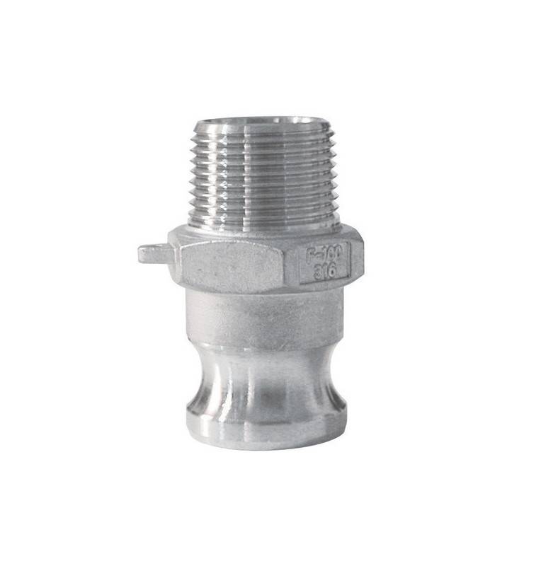 Raccord camlock male - embout fileté male en inox - Type F Raccord camlock male - embout fileté male en inox - Type F