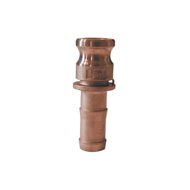 Camlock male fitting - grooved hose tail brass - Type E