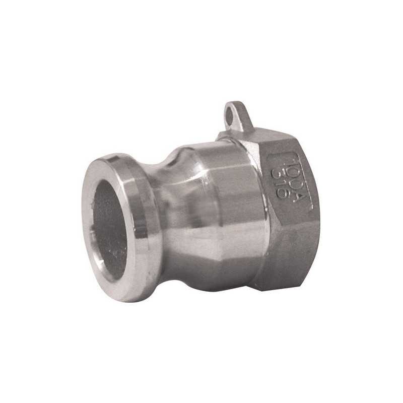 Racor Camlock macho - rosca hembra en inox - Tipo A Racor Camlock macho - rosca hembra en inox - Tipo A