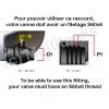 Raccord S60x6 avec embout male + raccord rapide