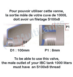 Valvola a farfalla 3 pollici 90 millimetri S100x8