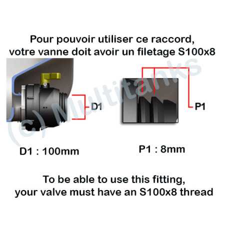 Female connector S100x8 - female 2 '' BSP