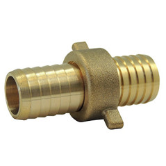 Splined Fittings: 2 Piece Swivel Connection with Elastomer Gasket Brass Wing Nut