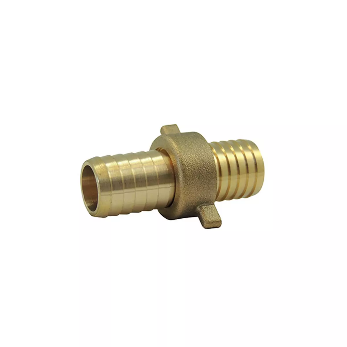 Splined Fittings: 2 Piece Swivel Connection with Elastomer Gasket Brass Wing Nut