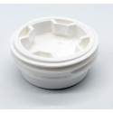 Tapa macho blanca para barrica/botella 200 litros con rosca S70x6