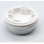 Tapa macho blanca para barrica/botella 200 litros con rosca S70x6