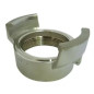 Half symmetrical fitting Guillemin, firefighter, no lock to female threaded socket in stainless steel