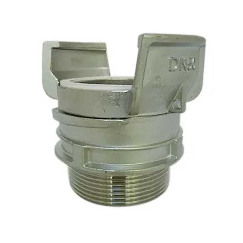Guillemin symmetrical half coupling, firefighter, with lock, male threaded socket in stainless steel