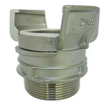 Half symmetrical fitting Guillemin, firefighter, male stainless steel threaded socket lock