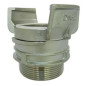 Semi simmetrico raccordo Guillemin, vigile del fuoco, blocco a presa filettata in acciaio inox maschile Semi simmetrico raccordo Guillemin, vigile del fuoco, blocco a presa filettata in acciaio inox maschile