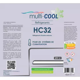 350gr Multicool-R32 Refrigerant Can replaces R32 and R410a
