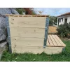 Composteur en bois naturel de 570 litres