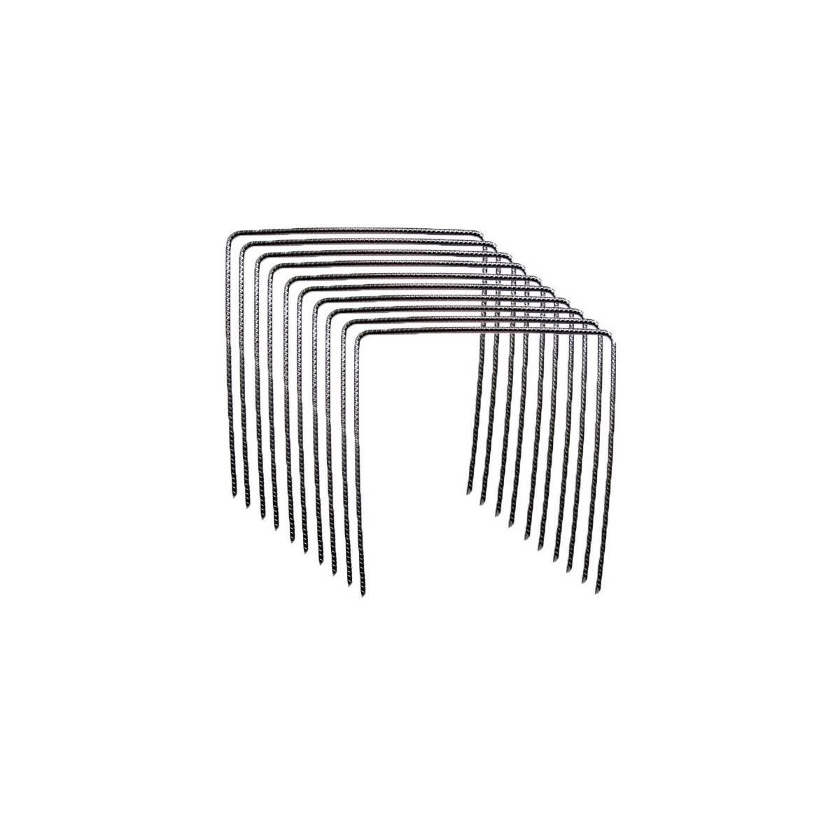 Agrafes métalliques 20cm x 20cm pour films paillage