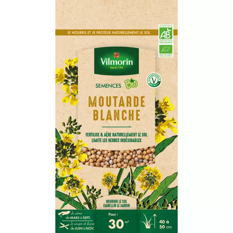 ORGANIC White Mustard Seeds, caja de 375 g