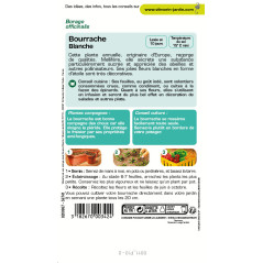 White Borage Seeds Packet