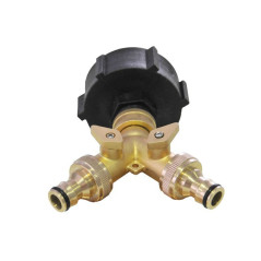 Rubinetto A Sfera In Ottone Da 1/2 Pollice Per Serbatoio IBC - Con Raccordo Per Tubo, Filtro E Sega A Tazza, Valvola Di Scarico