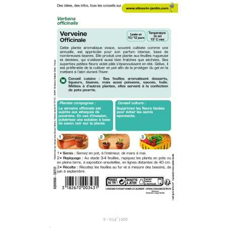 Sachet de graines Verveine Officinale