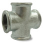 Galvanized Cross Female x4 malleable cast iron