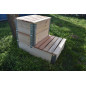 Composter scalabile in legno naturale da 192 litri da 800x600 mm