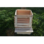 Composter escalable de madera natural de 192 litros 800x600mm