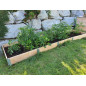 Carré potager en bois naturel 2640 x 600 mm