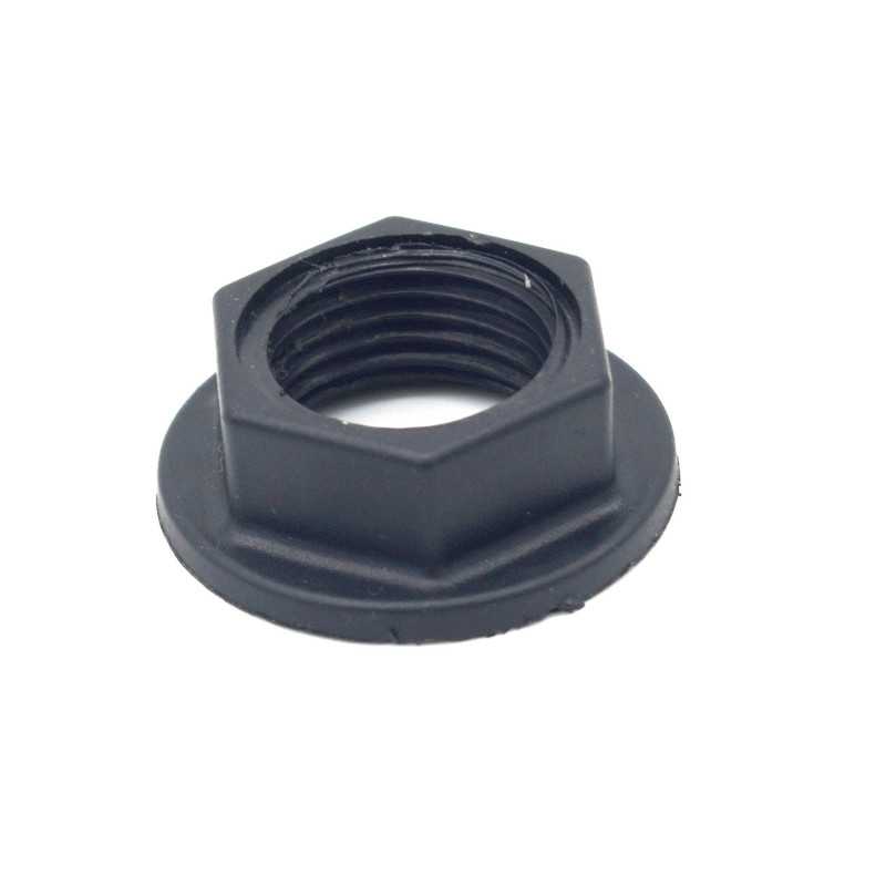 Gegenmutter Innengewinde mit Flansch aus HDPE Gegenmutter Innengewinde mit Flansch aus HDPE