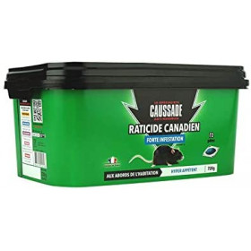 Raticide Canadian Pat'Appât Strong infestation box of 720 grams (72 x 10grs)