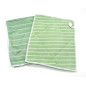Kit de 1 chiffon microfibres en bambou et 1 lavette double face en bambou lavable pour tout nettoyer