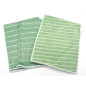 Kit of 2 bamboo microfiber cloths and 1 washable double-sided bamboo washer to clean everything