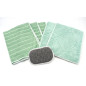 Kit de 3 chiffons microfibres en bambou ,2 lavettes double face et 1 éponge en bambou