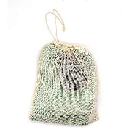 Kit de 1 chiffon microfibres en bambou et 1 lavette double face en bambou lavable pour tout nettoyer