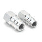 Low and high pressure R134 fittings with 1/4 SAE female thread Low and high pressure R134 fittings with 1/4 SAE female thread