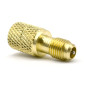 Male 1/4'' SAE - Female 5/16'' Brass Fitting for R410 Male 1/4'' SAE - Female 5/16'' Brass Fitting for R410