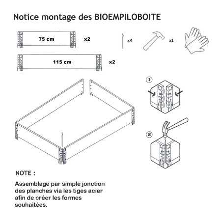 BIOEMPILOBOITE pallet rack in natural wood