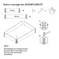 Hochbeet aus Naturholz 1200 x 800 mm - 185 L, Montage ohne Werkzeug